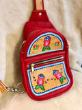 Red Woodland Floral Sling Bag