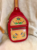 Red Dakota Floral Sling Bag