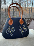 Dragonfly Navy and Tan Sassy Bag