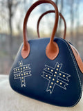 Dragonfly Navy and Tan Sassy Bag