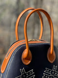 Dragonfly Navy and Tan Sassy Bag