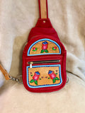 Red Woodland Floral Sling Bag