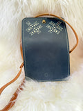 Navy and English Tan Dragonfly Bag
