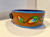 Tooled Leather Belt (29-35)