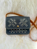 Navy and English Tan Dragonfly Bag