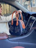Dragonfly Navy and Tan Sassy Bag