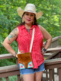 Vertical Floral Bison Bag