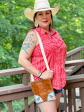 Vertical Floral Bison Bag