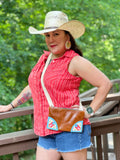 Horizontal Geometric Bison Bag