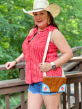 Horizontal Geometric Bison Bag