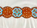 Tooled Ribbon Skirt Rivet Belt