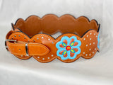 Tooled Ribbon Skirt Rivet Belt