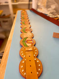 Tooled Ribbon Skirt Belt (Red)