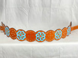 Tooled Ribbon Skirt Rivet Belt
