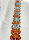 Tooled Ribbon Skirt Rivet Belt