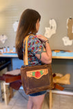 Medium Tooled Rose Tote Bag