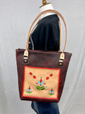 Dakota Floral Bordeaux Tote