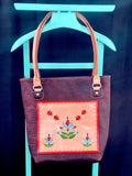 Dakota Floral Bordeaux Tote