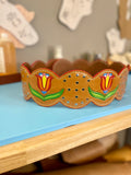Tooled Ribbon Skirt Belt (Red)