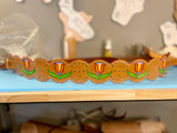 Tooled Ribbon Skirt Belt (Red)