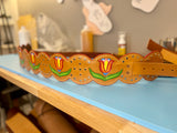 Tooled Ribbon Skirt Belt (Red)