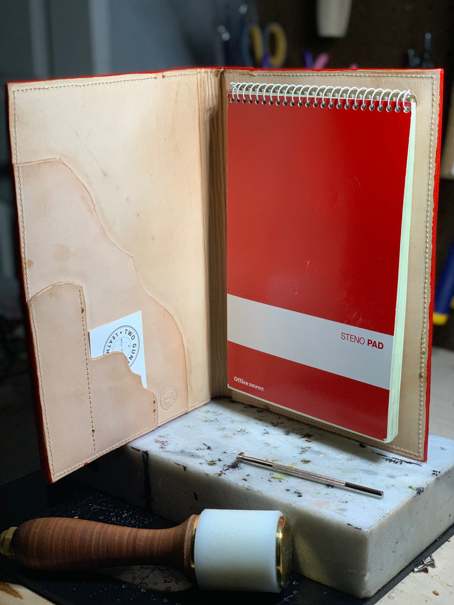 Steno Pad Cover Two Guns Leather Co.