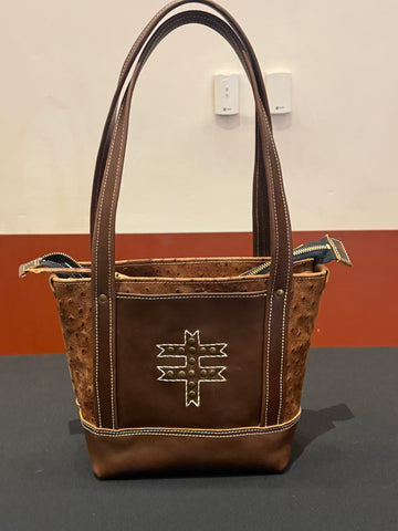 Dragonfly Tote Bag Embossed Ostrich
