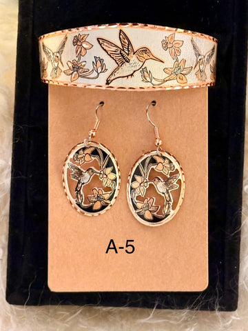 Copper Bracelet and Earring Set A-5