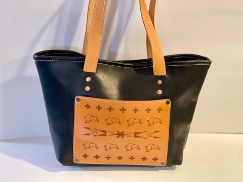 Medium Buffalo and Geometric Tote Bag