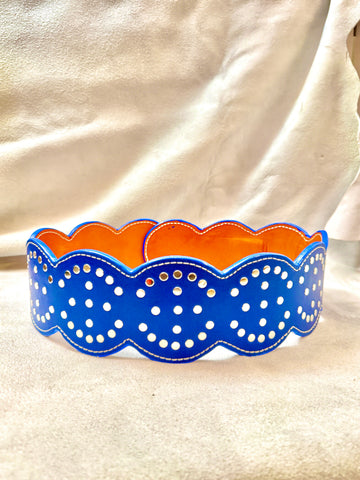 Royal Blueberry Rivet Belt