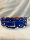 Royal Blueberry Rivet Belt
