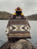 Coffee Alpaca Wool Queen and Throw Size Native Design Blanket