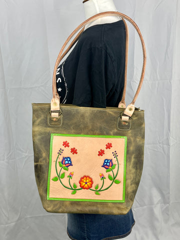 Dragonfly Floral Tote