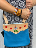 Blue Dakota Floral Crossbody Bag